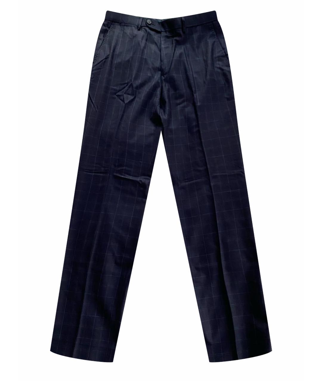 CH CAROLINA HERRERA Темно-синие шерстяные повседневные брюки, фото 1