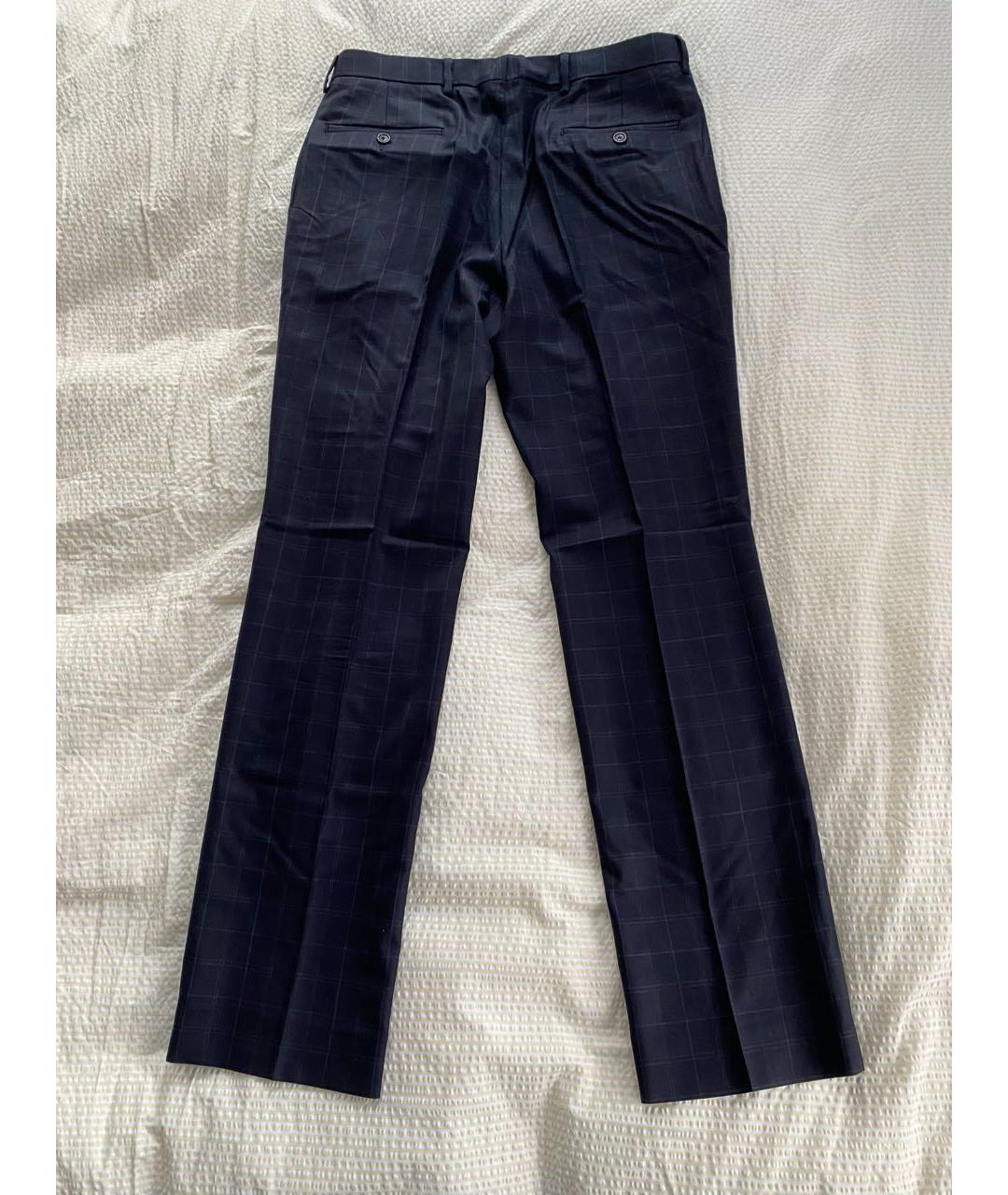 CH CAROLINA HERRERA Темно-синие шерстяные повседневные брюки, фото 4
