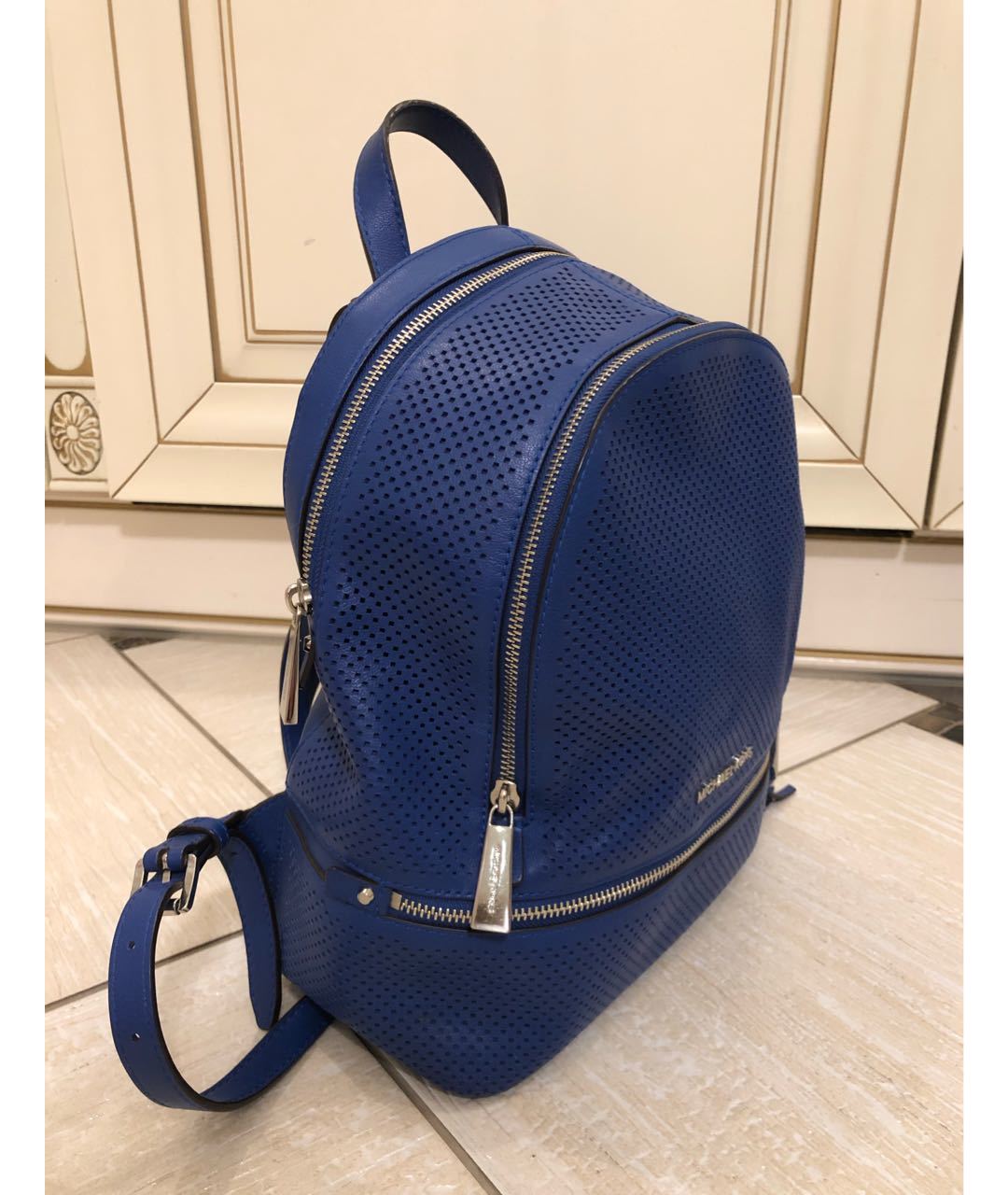 MICHAEL KORS Синий кожаный рюкзак, фото 2