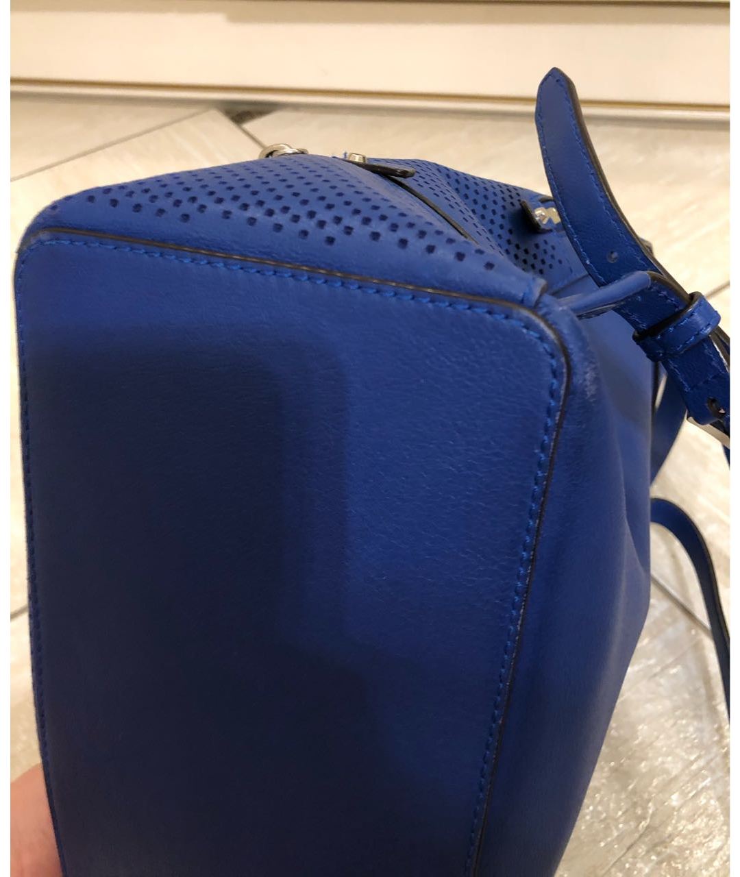 MICHAEL KORS Синий кожаный рюкзак, фото 5