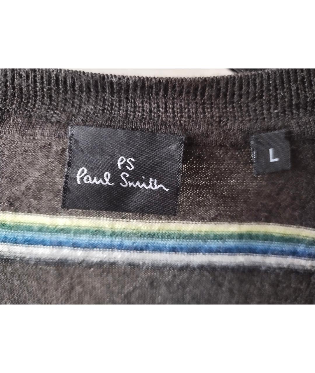 PAUL SMITH Коричневая шерстяная жилетка, фото 3