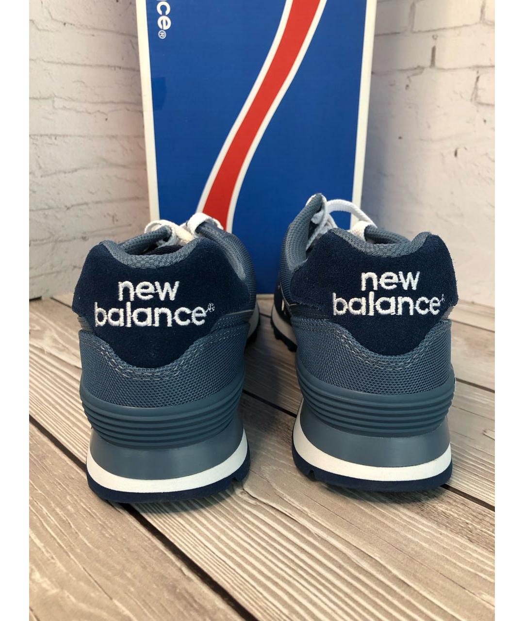 NEW BALANCE Синие текстильные низкие кроссовки / кеды, фото 4