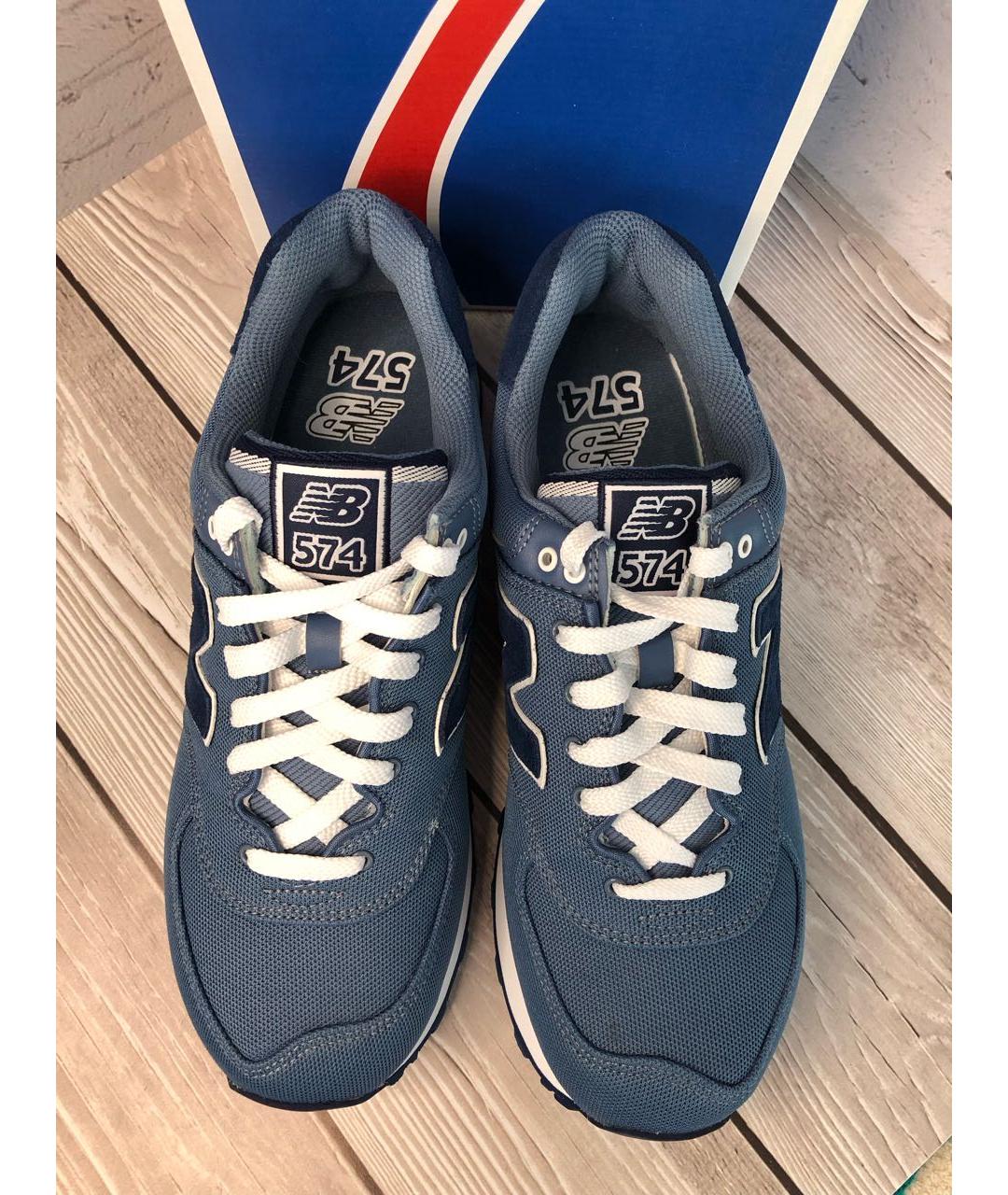 NEW BALANCE Синие текстильные низкие кроссовки / кеды, фото 2