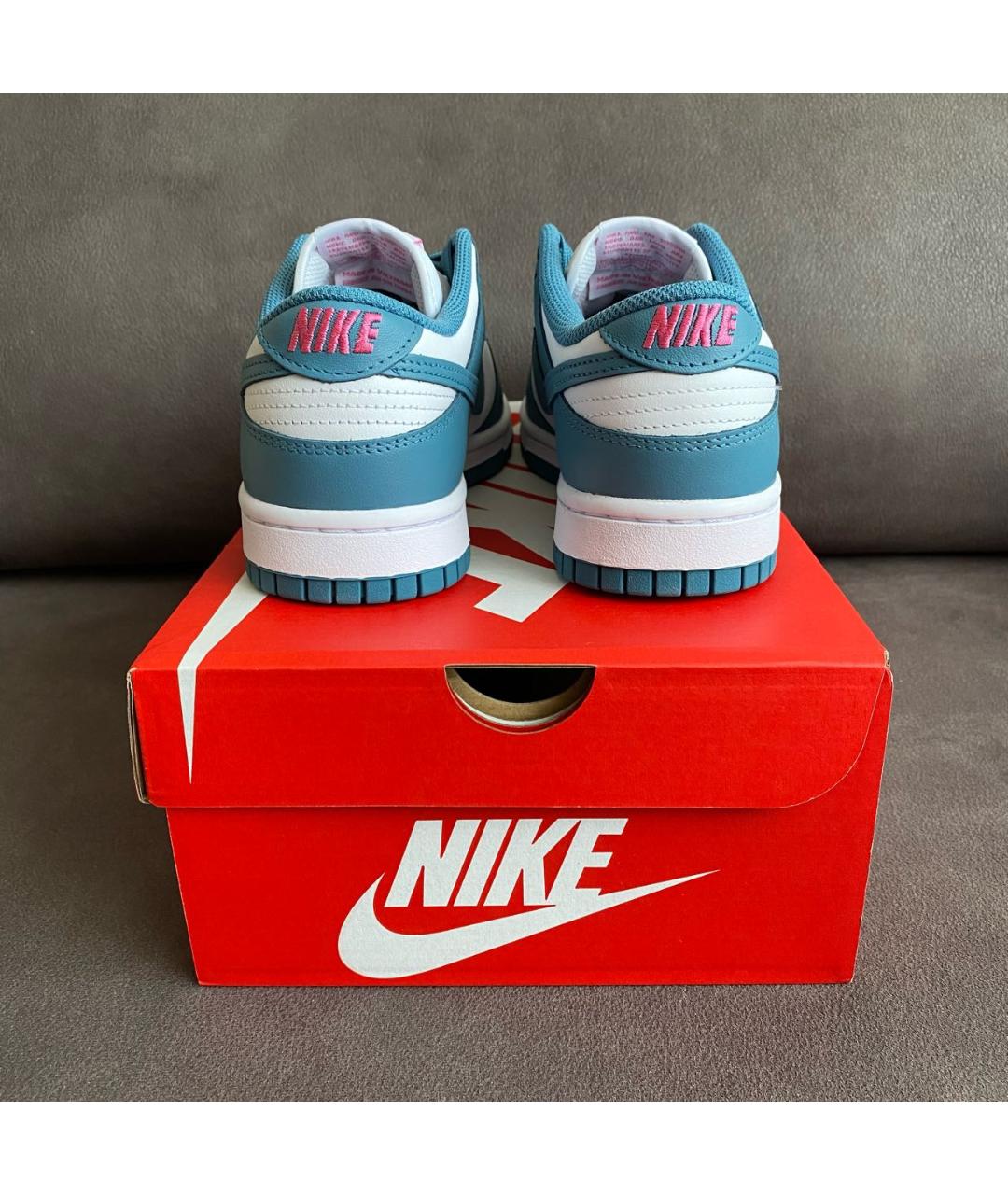 NIKE Голубые кожаные кроссовки, фото 3