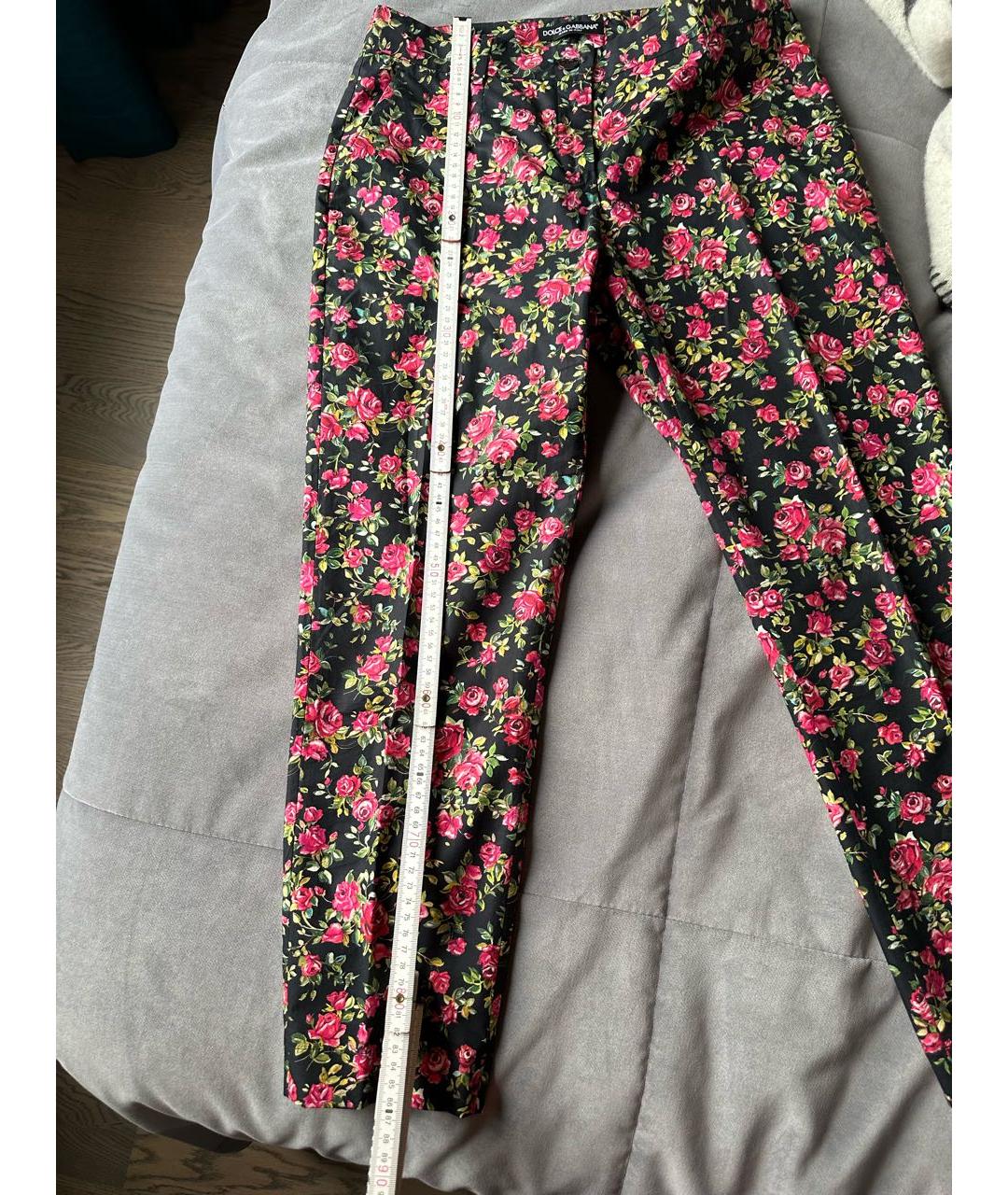 DOLCE&GABBANA Мульти хлопковые брюки узкие, фото 3