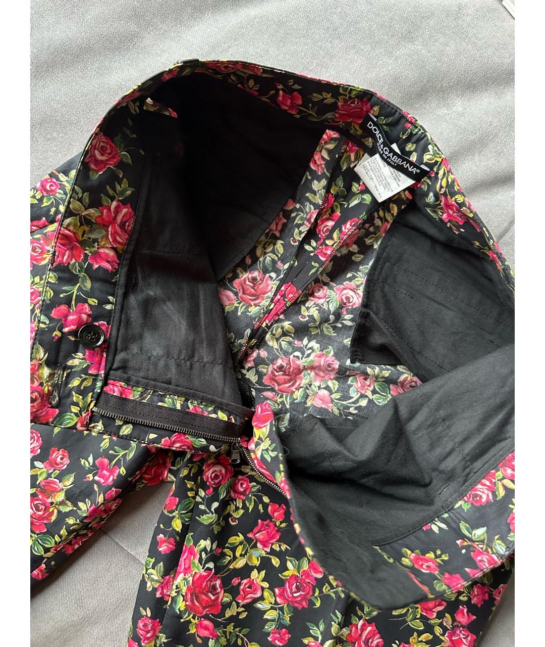 DOLCE&GABBANA Мульти хлопковые брюки узкие, фото 6