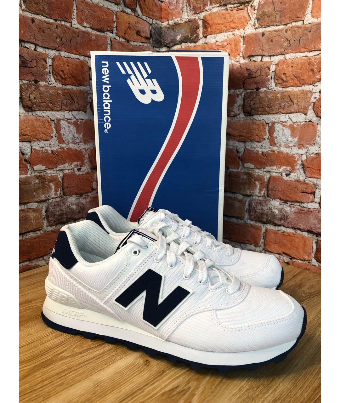 NEW BALANCE Белые текстильные низкие кроссовки / кеды, фото 3