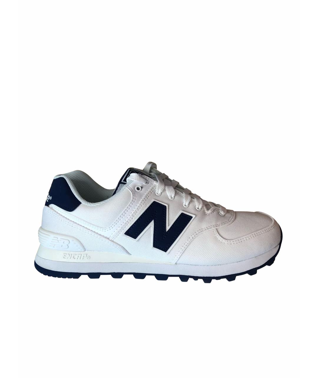 NEW BALANCE Белые текстильные низкие кроссовки / кеды, фото 1