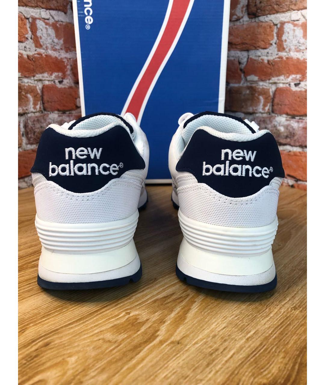 NEW BALANCE Белые текстильные низкие кроссовки / кеды, фото 4