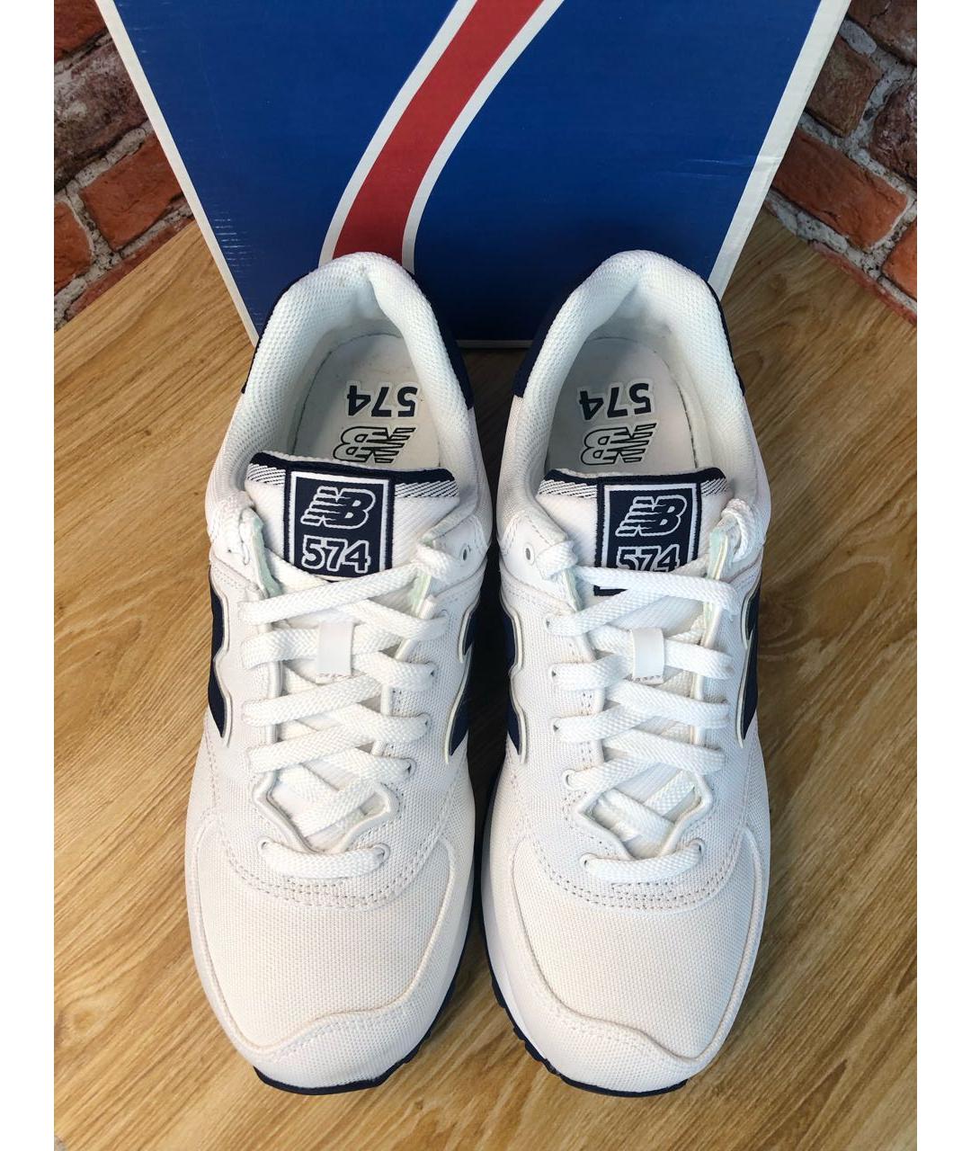 NEW BALANCE Белые текстильные низкие кроссовки / кеды, фото 2