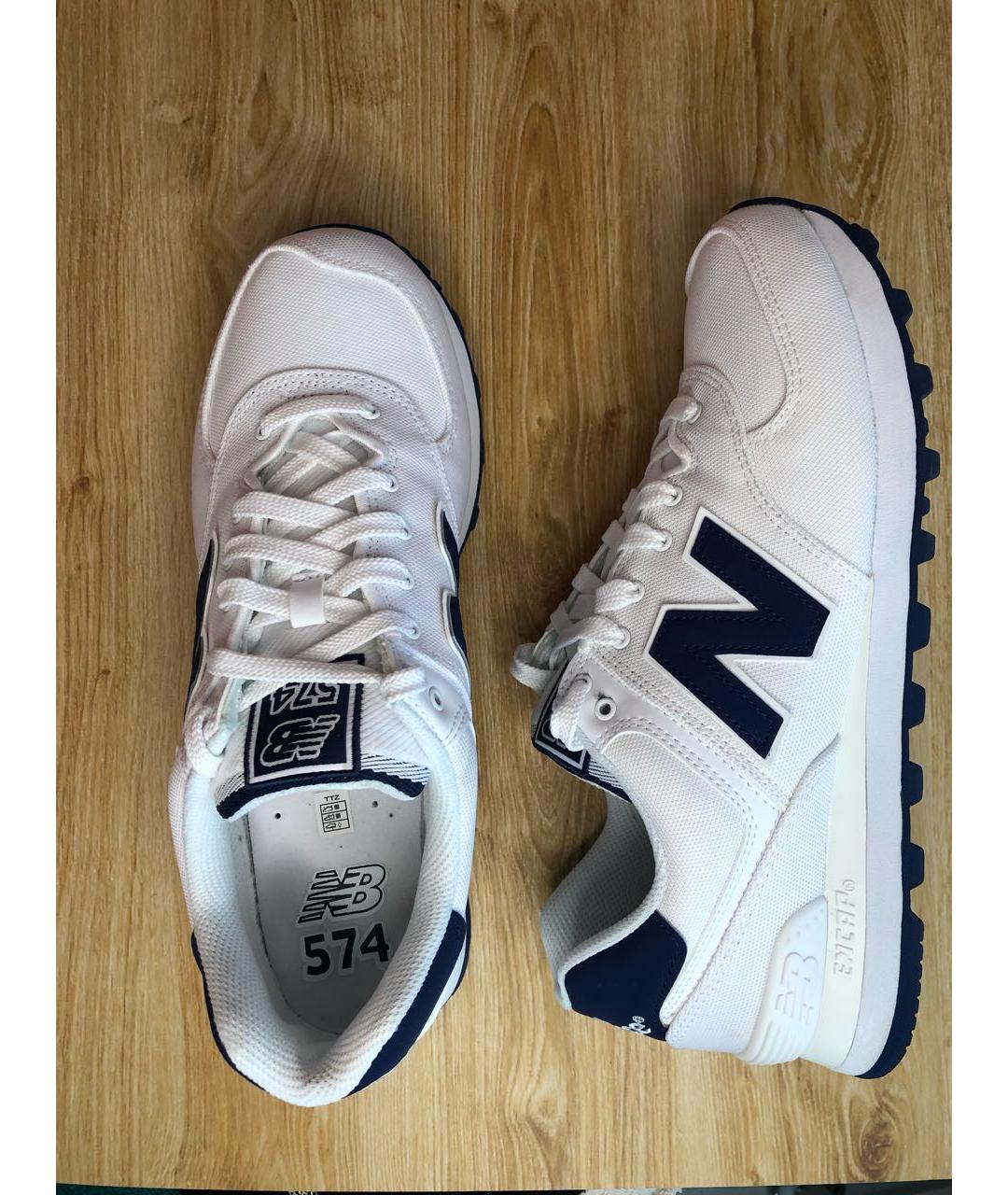 NEW BALANCE Белые текстильные низкие кроссовки / кеды, фото 6