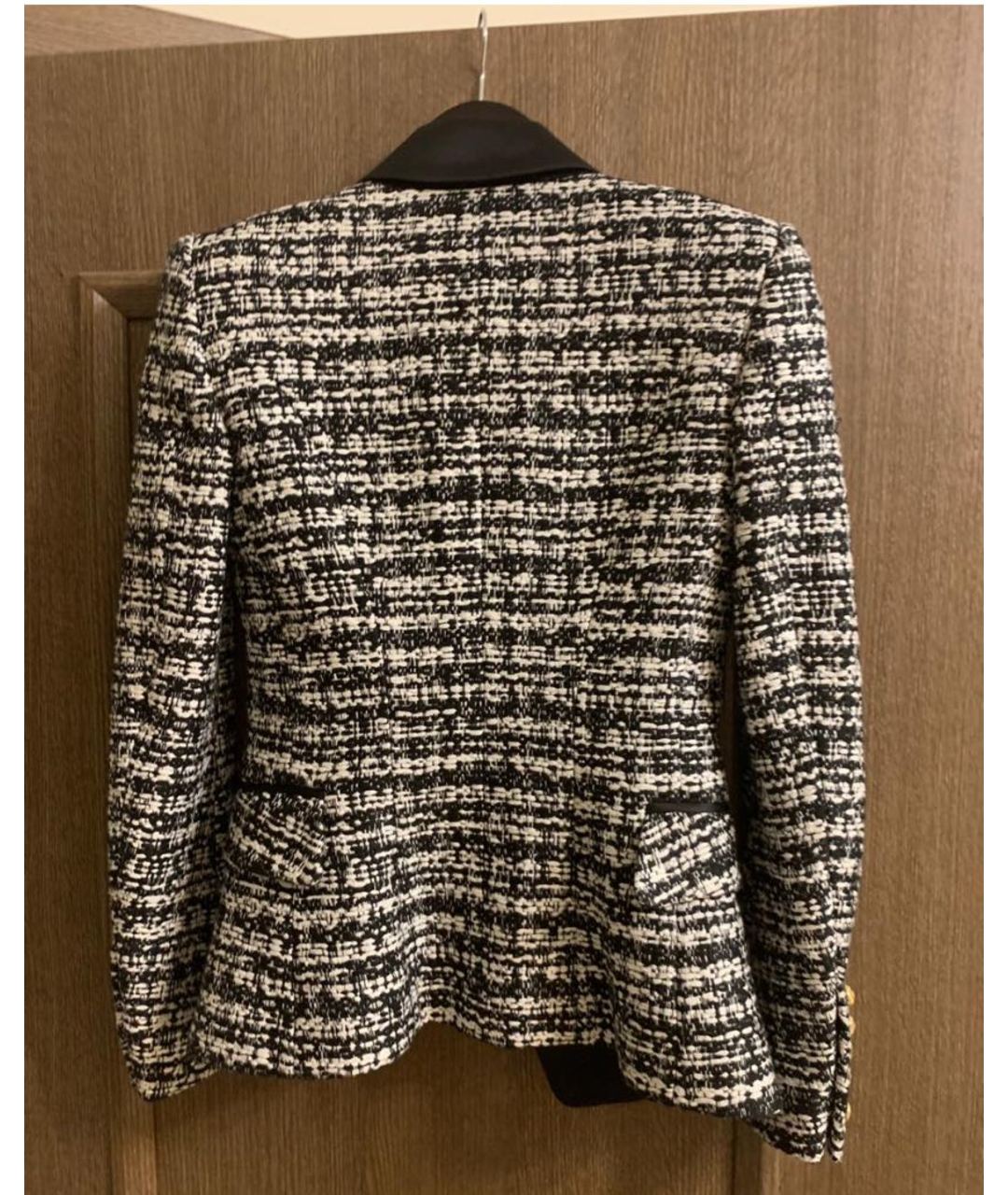 BALMAIN Черный твидовый жакет/пиджак, фото 2