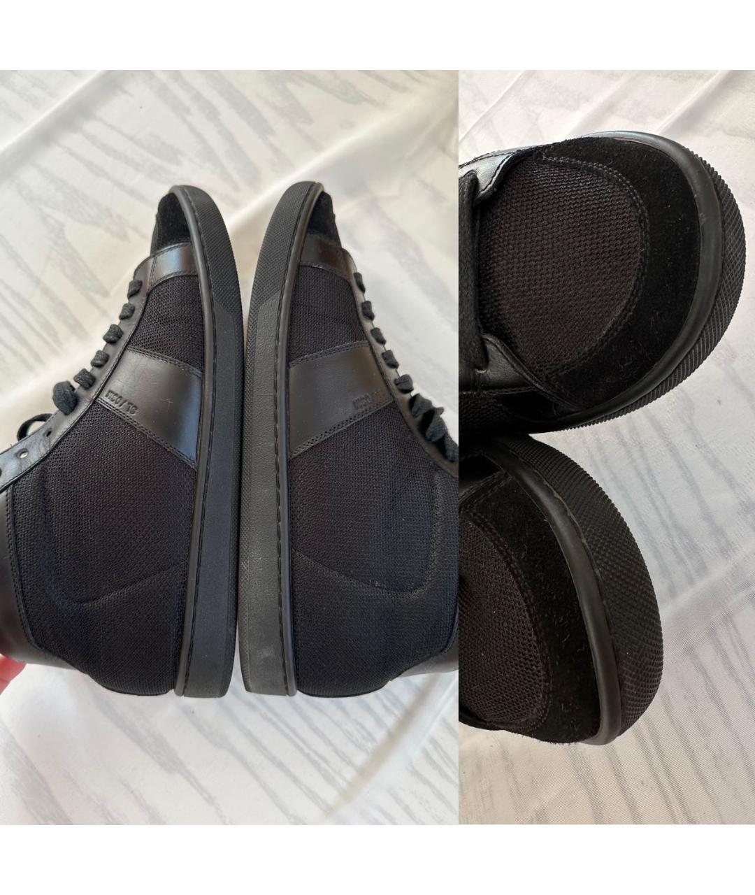 SAINT LAURENT Черные кожаные кеды, фото 8