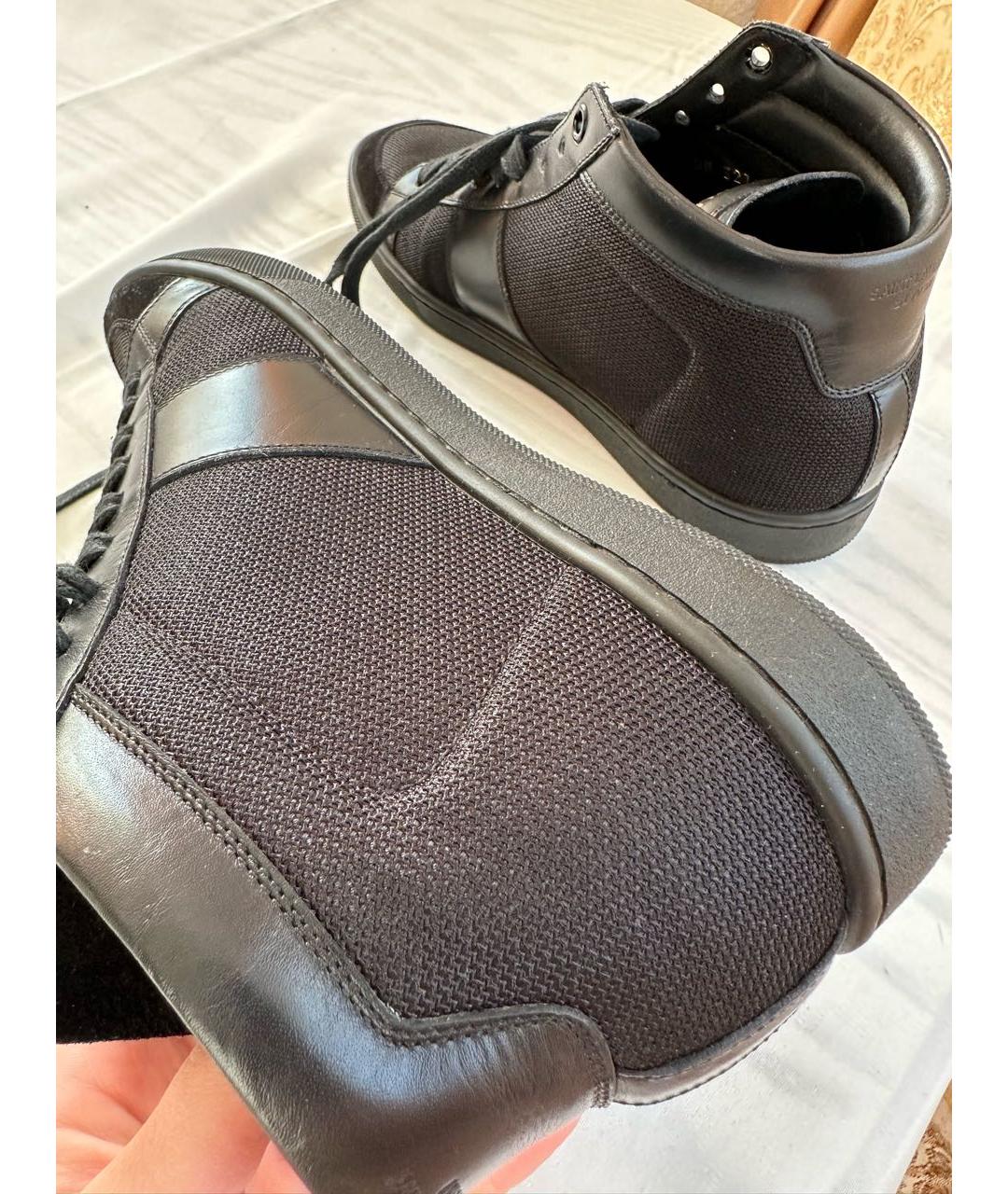 SAINT LAURENT Черные кожаные кеды, фото 6