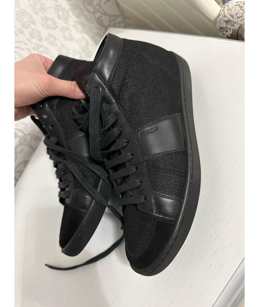 SAINT LAURENT Черные кожаные кеды, фото 2