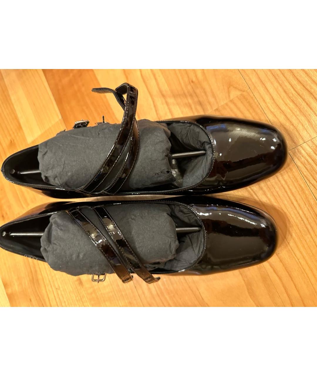 SAINT LAURENT Черные туфли из лакированной кожи, фото 8