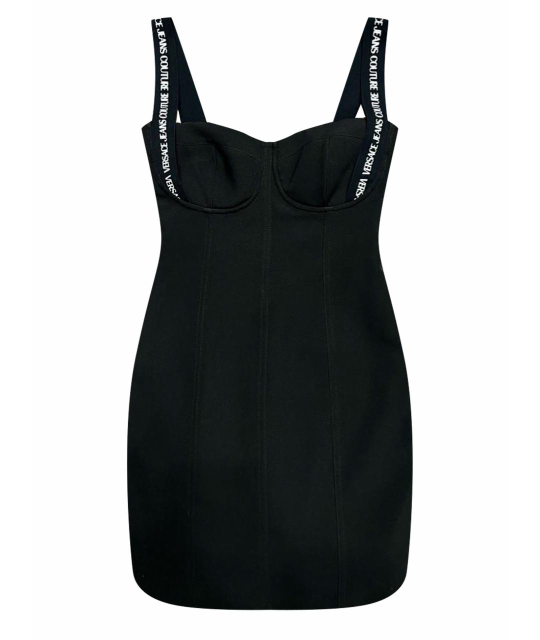 VERSACE JEANS COUTURE Черное полиэстеровое коктейльное платье, фото 1