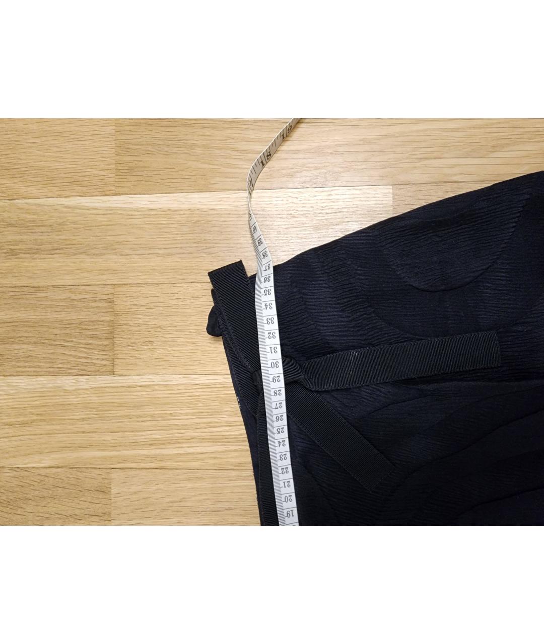 GIORGIO ARMANI Черная шелковая юбка мини, фото 4