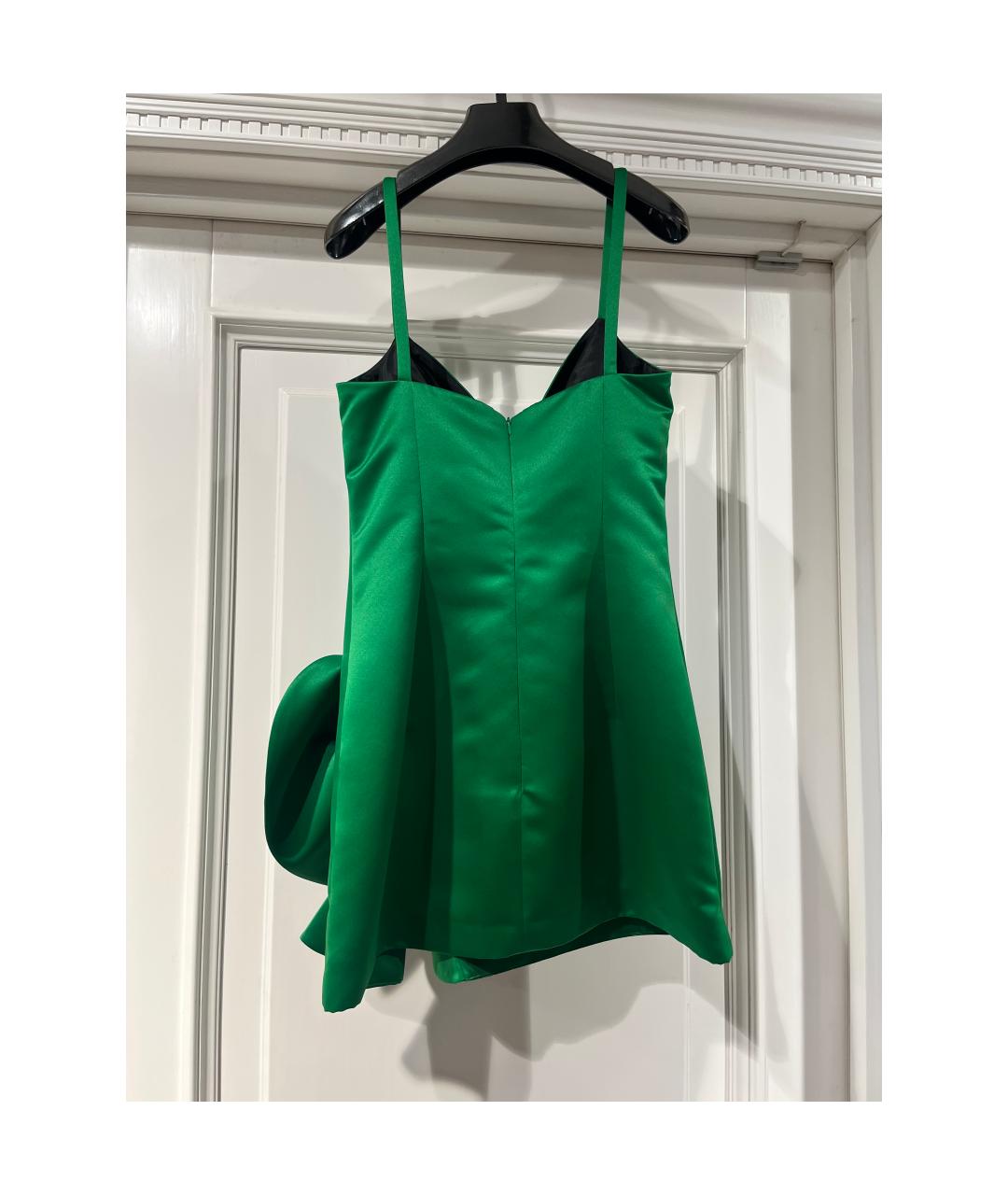 NDOMBI STELLA Зеленые атласное коктейльное платье, фото 2