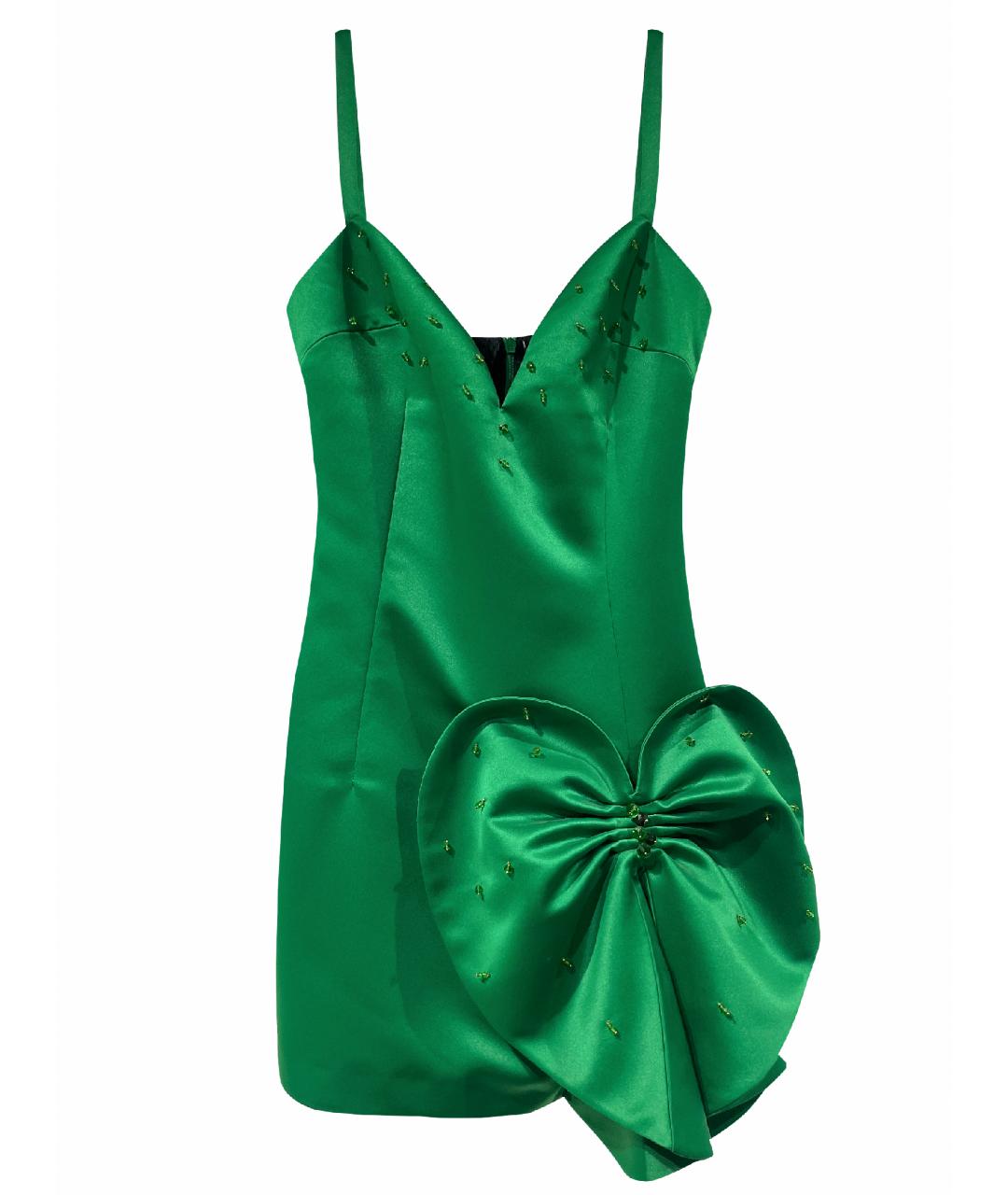 NDOMBI STELLA Зеленые атласное коктейльное платье, фото 1