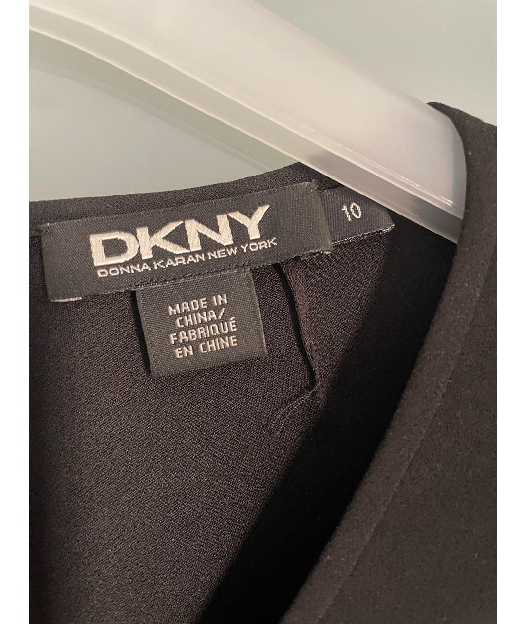 DKNY Черная вискозная блузы, фото 3