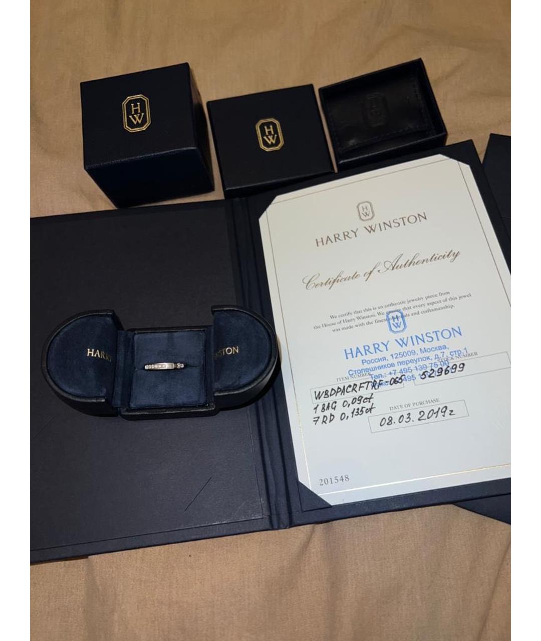 Harry Winston Платиновое кольцо, фото 3