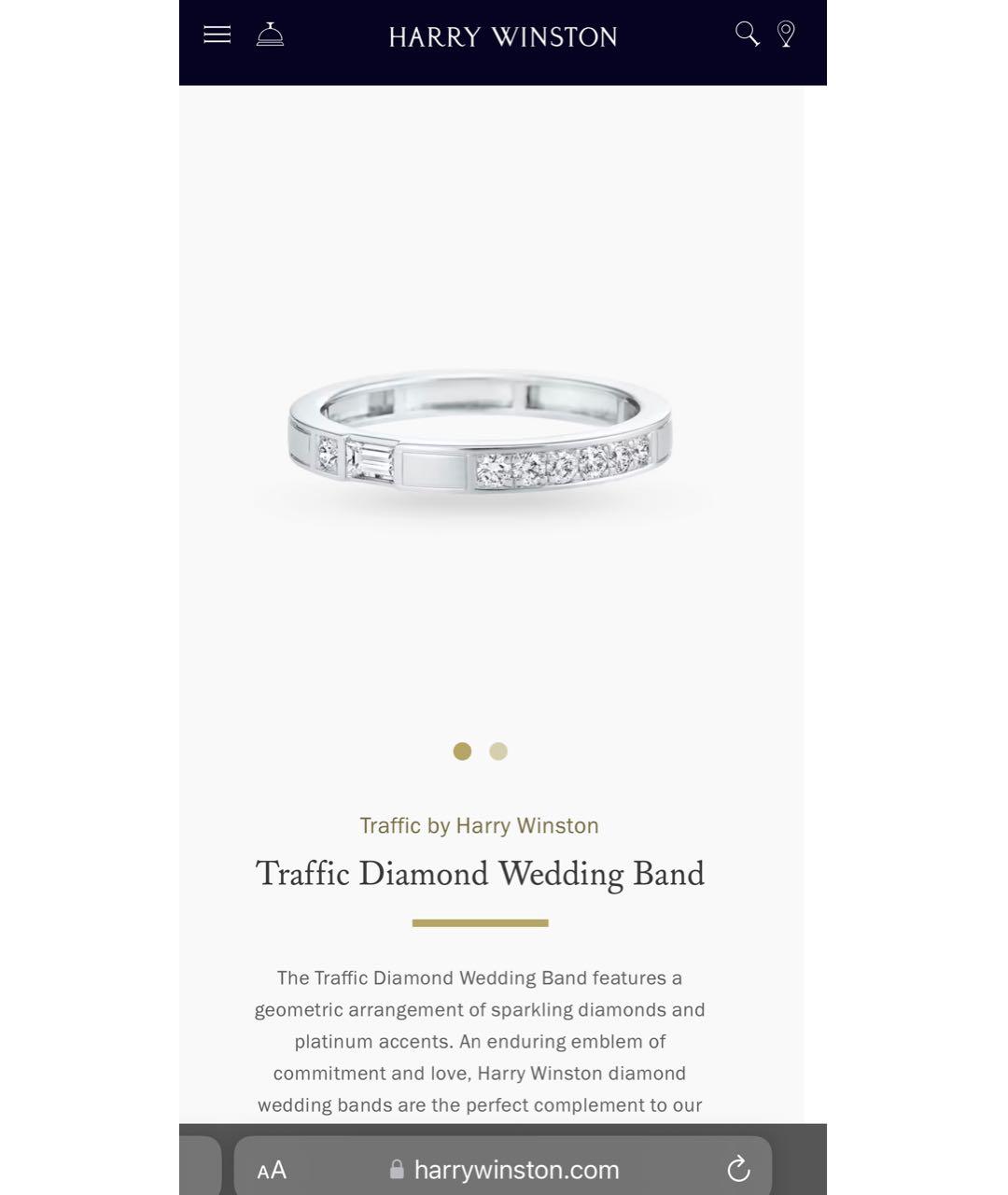 Harry Winston Платиновое кольцо, фото 5