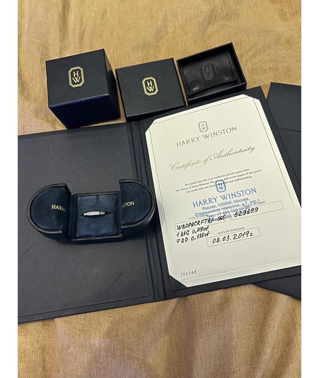 Harry Winston Платиновое кольцо, фото 4