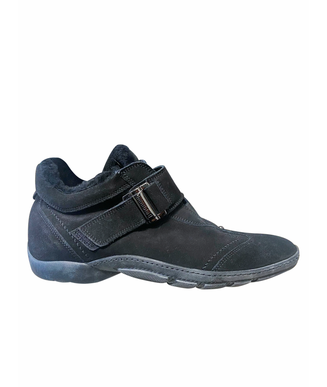 BALDININI Черные замшевые высокие ботинки, фото 1