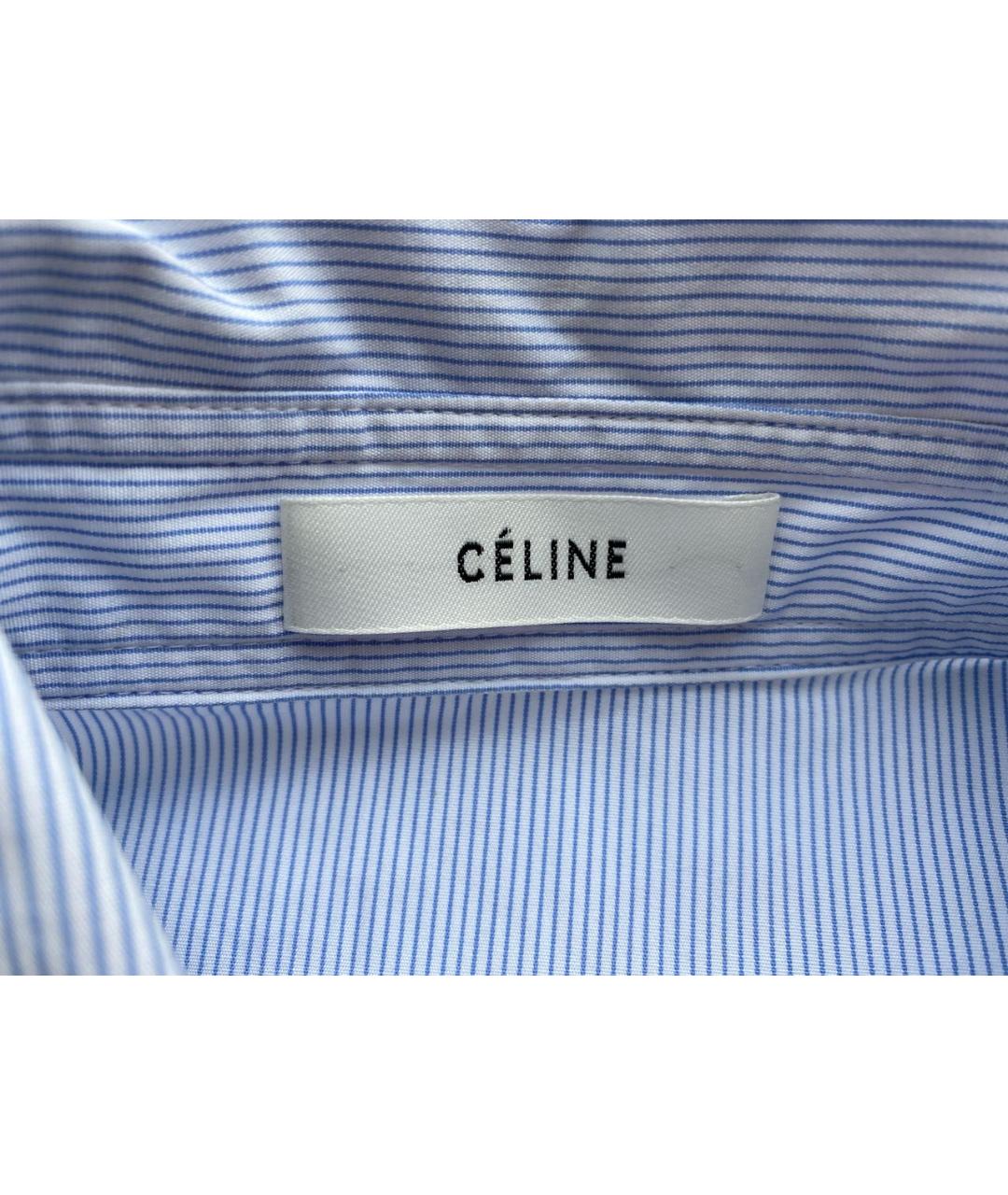 CELINE PRE-OWNED Голубая хлопковая блузы, фото 8