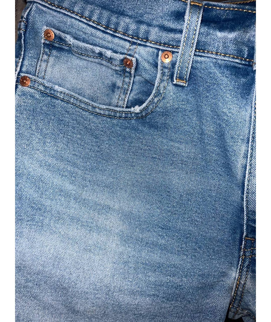 LEVI'S Голубые хлопковые джинсы скинни, фото 4