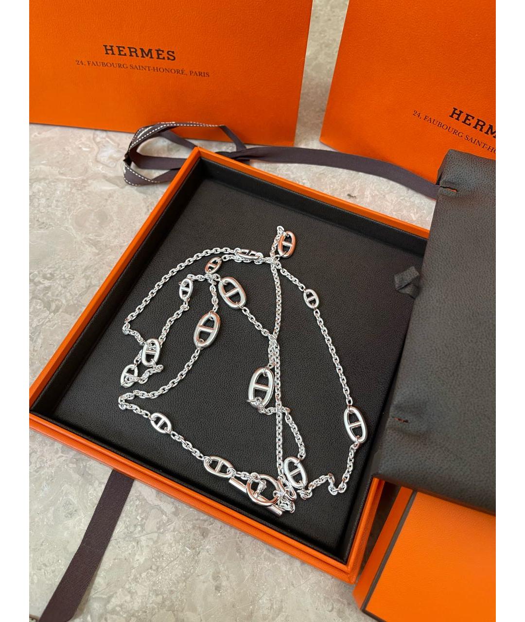 HERMES Серебряная серебряная цепочка, фото 3