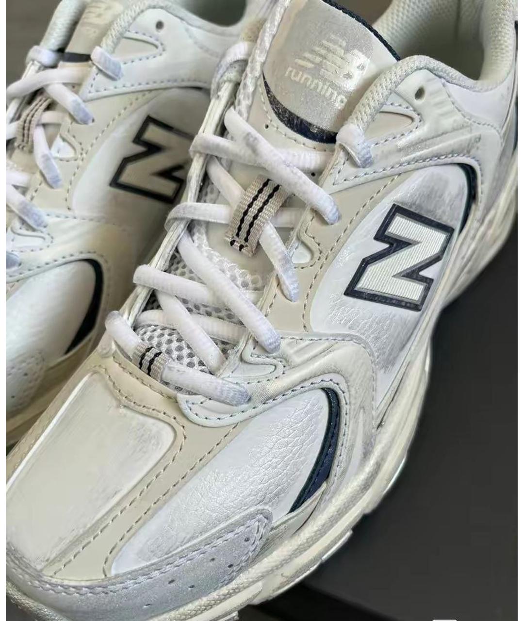 NEW BALANCE Белые кожаные кроссовки, фото 3