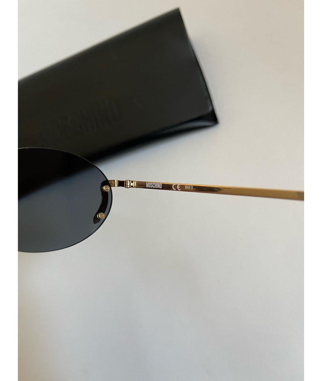 MOSCHINO Черные пластиковые солнцезащитные очки, фото 4