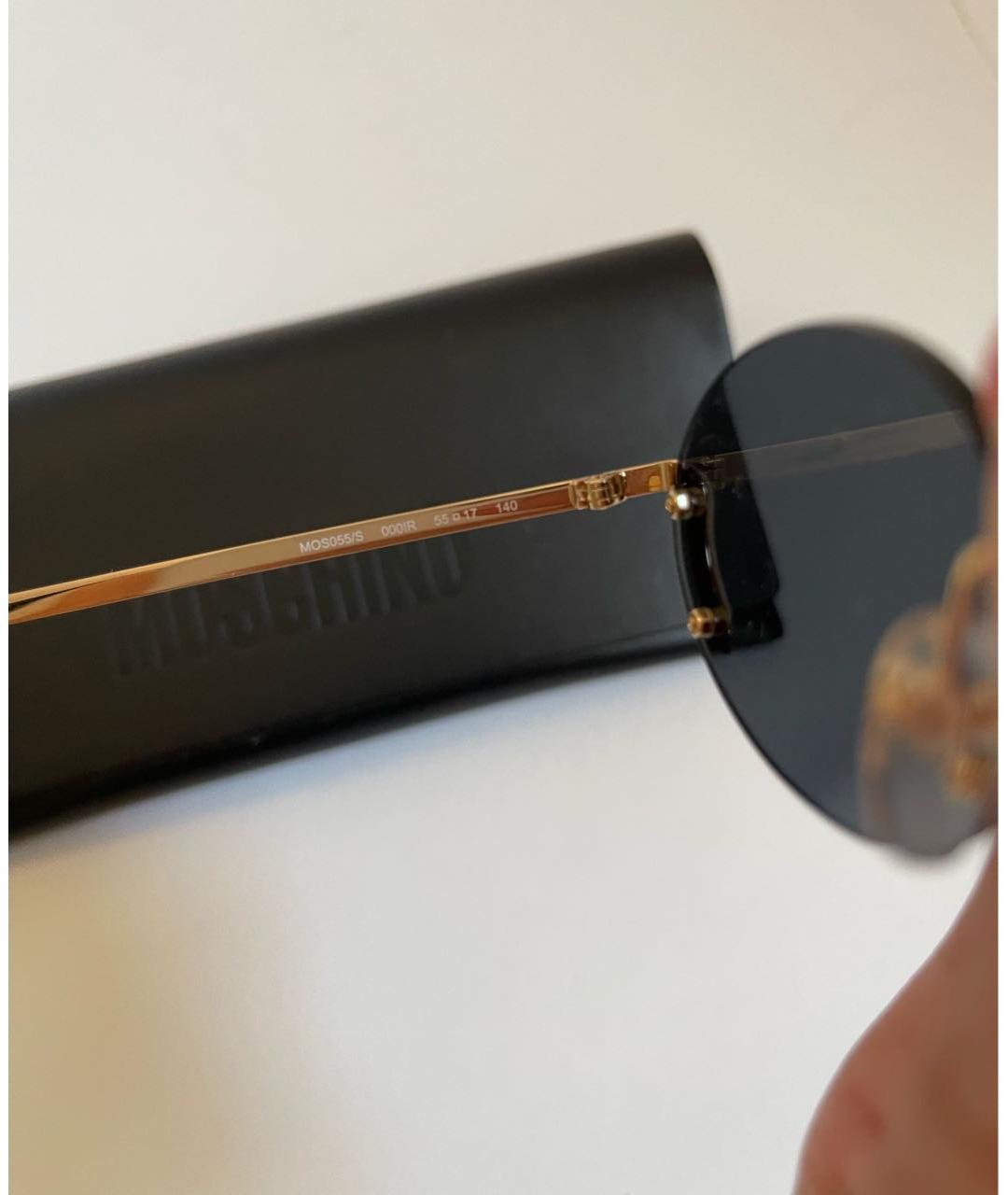 MOSCHINO Черные пластиковые солнцезащитные очки, фото 5