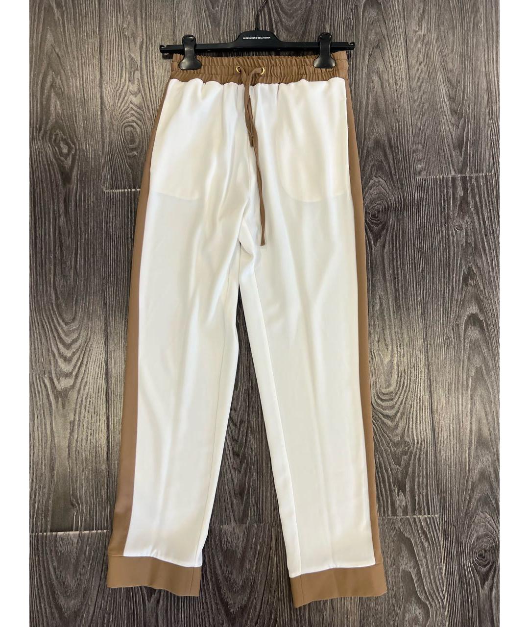 ALESSANDRO DELL'ACQUA Белые полиэстеровые спортивные брюки и шорты, фото 4