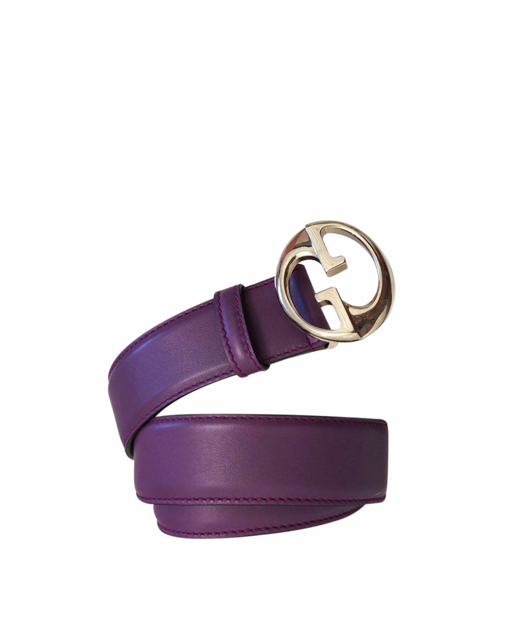 GUCCI Фиолетовый кожаный ремень, фото 1