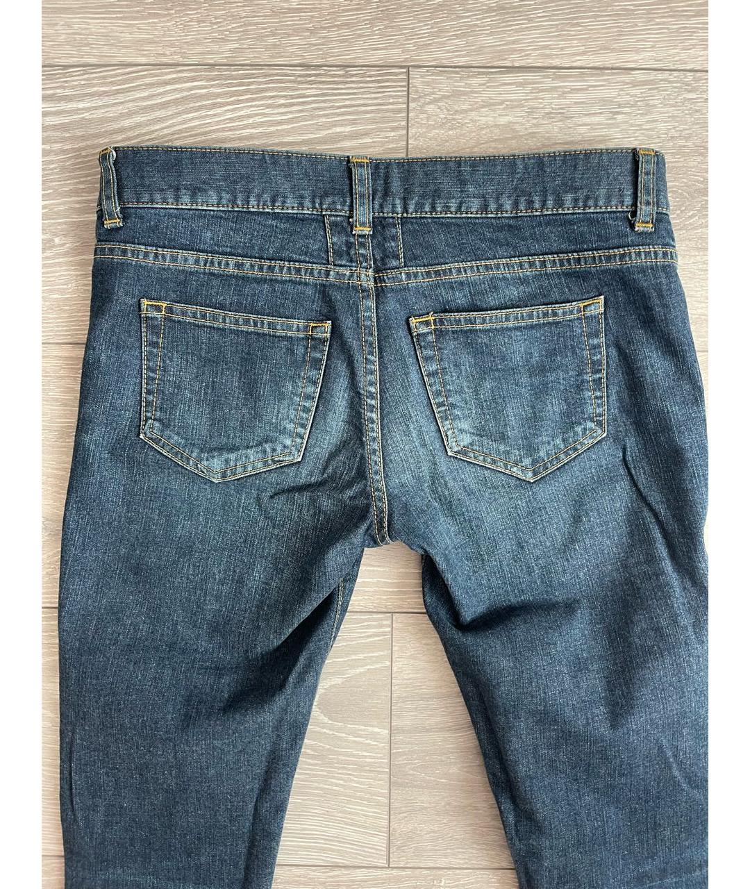 SAINT LAURENT Темно-синие хлопковые джинсы слим, фото 3