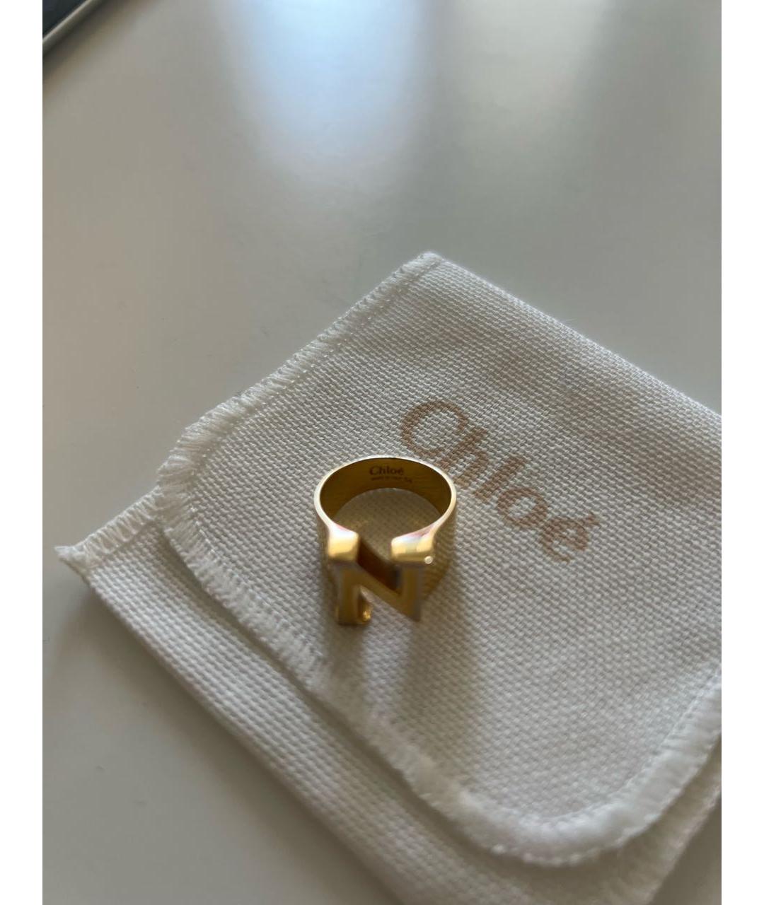 CHLOE Золотое металлическое кольцо, фото 7