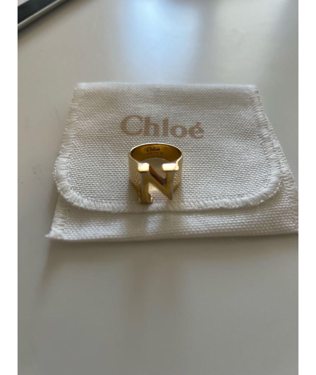 CHLOE Золотое металлическое кольцо, фото 8