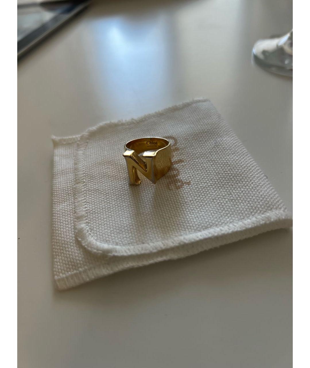 CHLOE Золотое металлическое кольцо, фото 2
