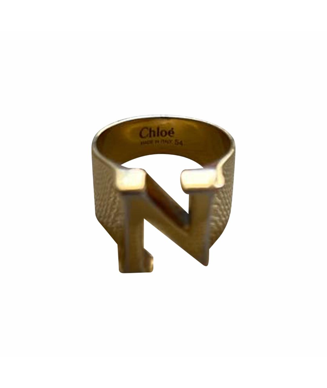 CHLOE Золотое металлическое кольцо, фото 1