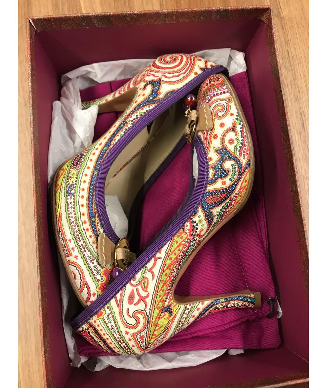 ETRO Мульти кожаные туфли, фото 4