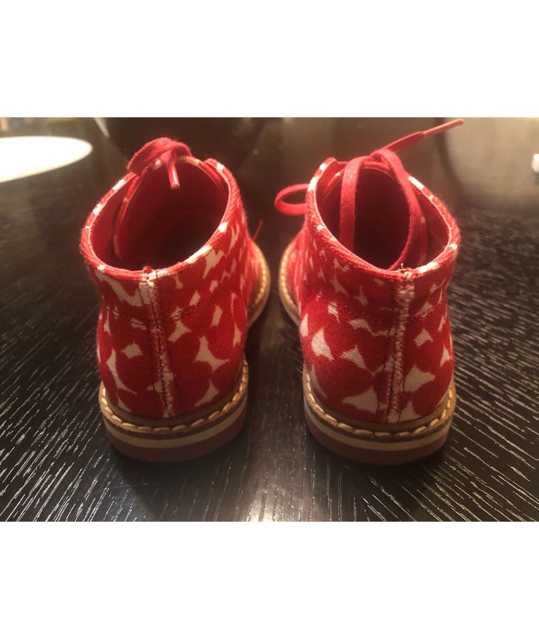STELLA MCCARTNEY KIDS Красные текстильные ботинки, фото 4
