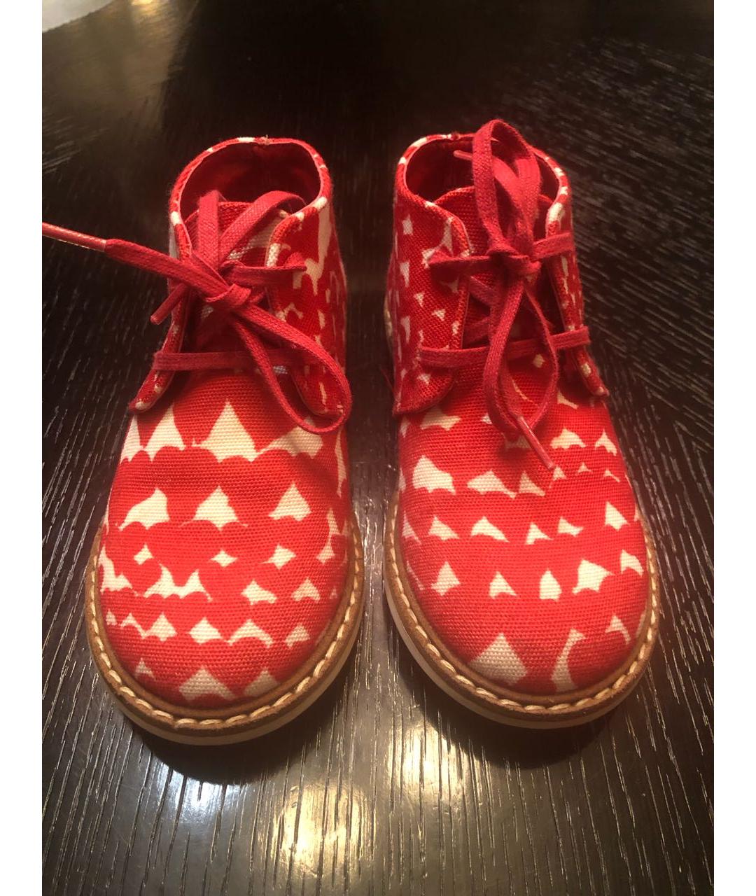 STELLA MCCARTNEY KIDS Красные текстильные ботинки, фото 2