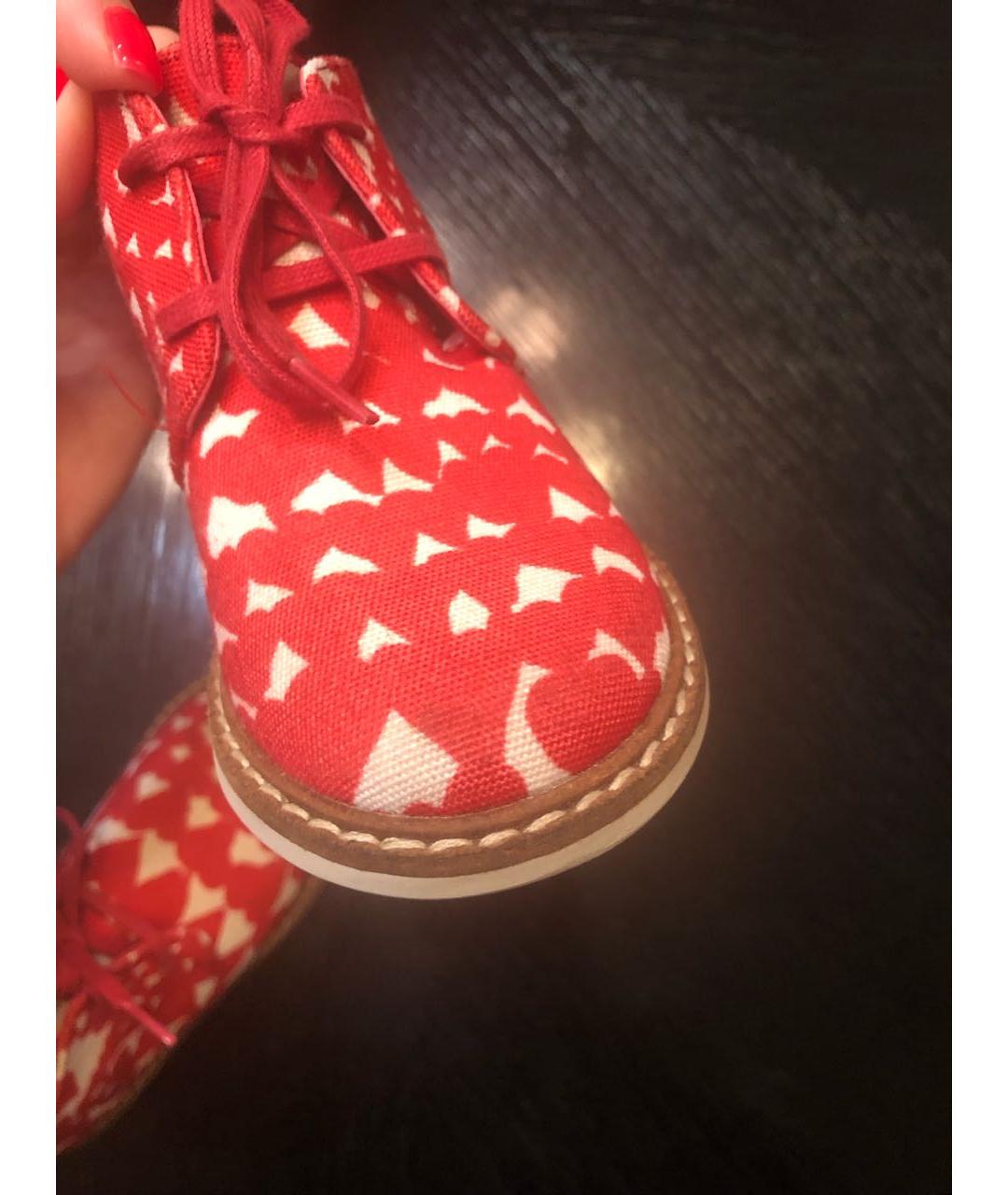 STELLA MCCARTNEY KIDS Красные текстильные ботинки, фото 7