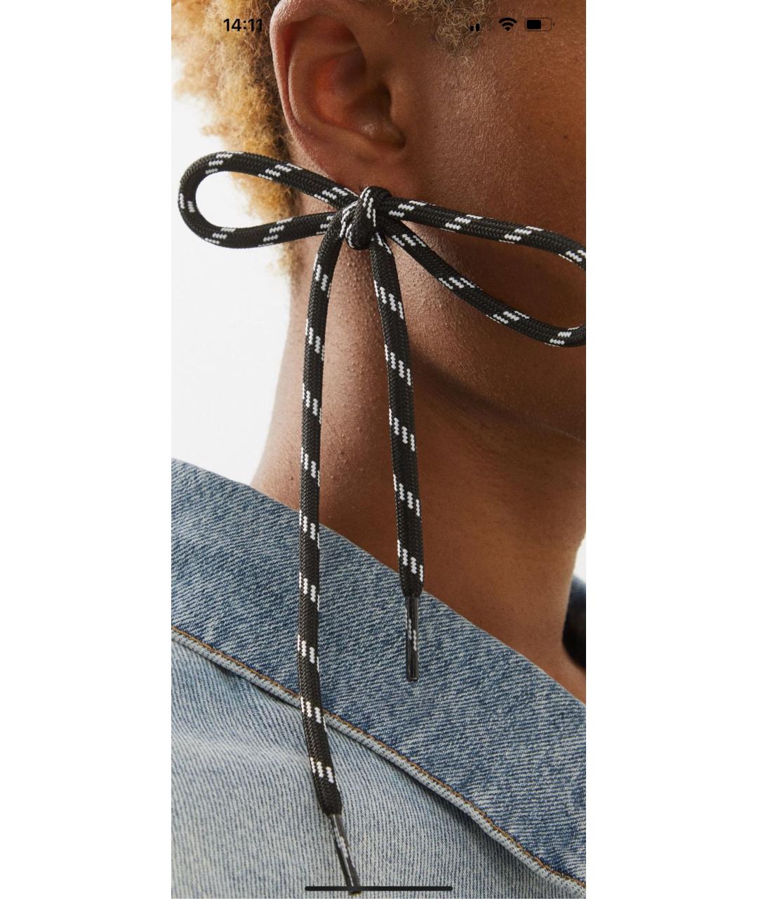 BALENCIAGA Черные серьги, фото 4