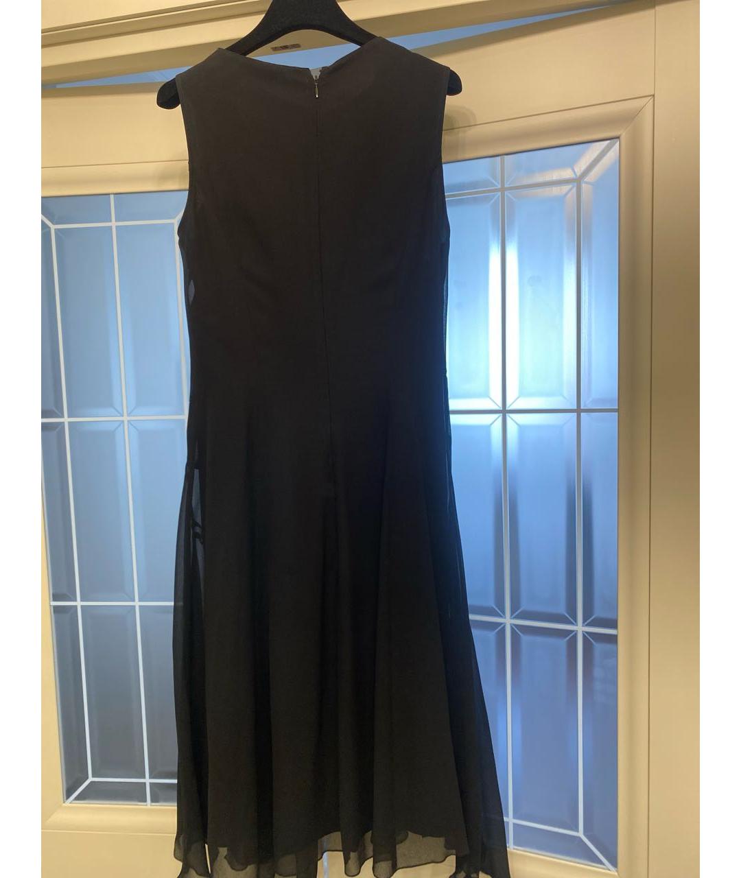 NINA RICCI Черное шелковое коктейльное платье, фото 2