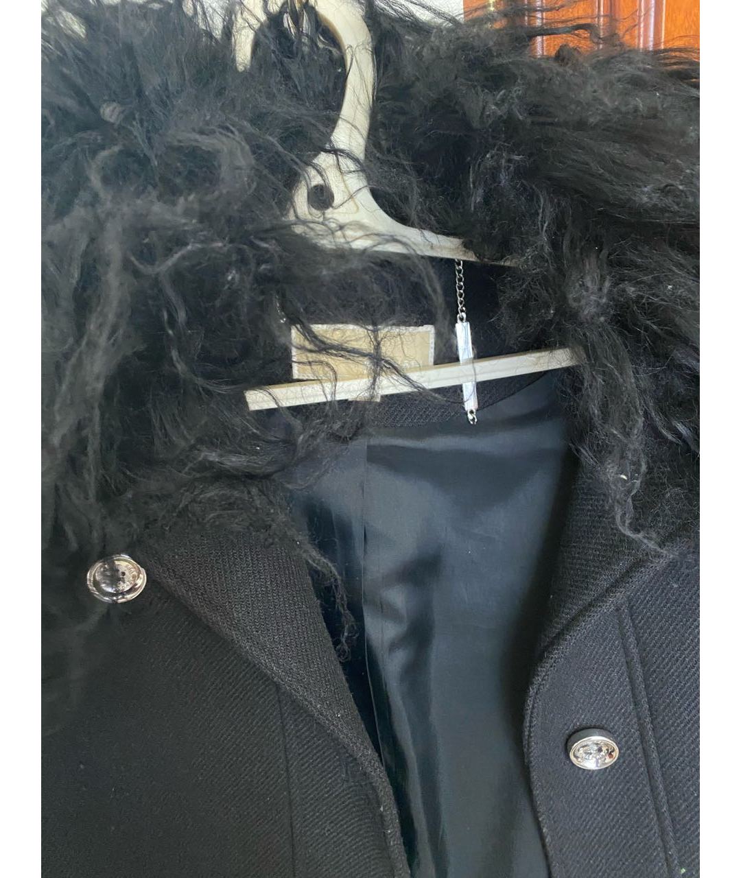 MICHAEL MICHAEL KORS Черное хлопко-эластановое пальто, фото 4