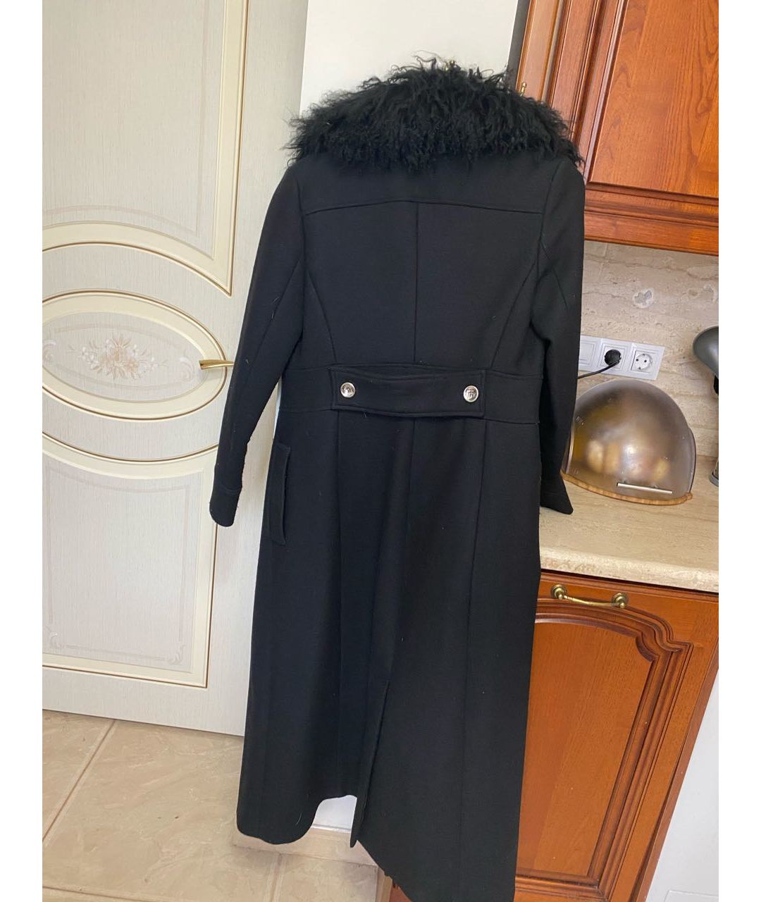 MICHAEL MICHAEL KORS Черное хлопко-эластановое пальто, фото 2